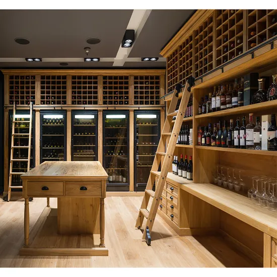 Modern Popular Customized Floating Wooden Wine Bottle Shelf and Wine Glass Drying Display Rack