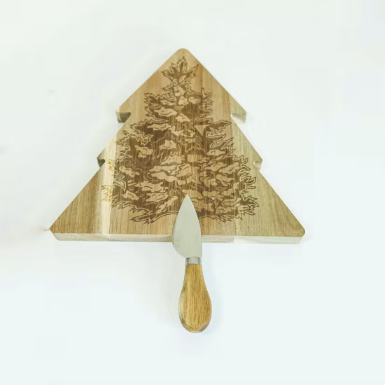 Weihnachtsbaum-förmiges Bambus-Schneidebrett, Holzschneidebrett, Charcuterie-Käse-Servierbrett