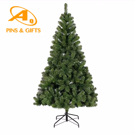 1,8 m 6 Fuß vorbeleuchteter künstlicher PVC-Weihnachtsbaum mit LED-Lichtern, kundenspezifische 5 Fuß 7 Fuß beflockte PE-Kiefer für den Außenbereich, Weihnachten, Weiß, Grün, Navidad